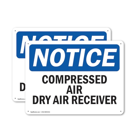 Signmission Compressed Air Dry Air Receiver, 24 in W x Rectangle, Aluminum OS-2PACK-NS-A-1824-L-10743